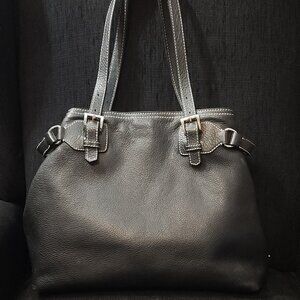 Prada Vitello Daino Black Leather Shoulder Bag